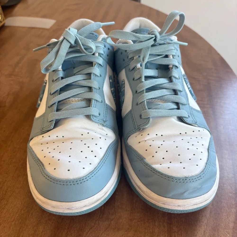Nike Sneakers Womens 9 Dunk Low Essential Paisley Pack Blue DH4401-101 Low Top